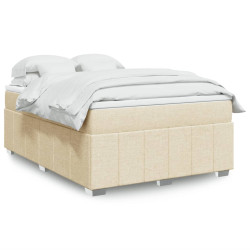 Cama com molas/colchão 140x200 cm tecido cor creme