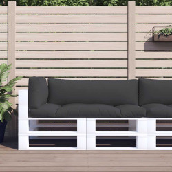 Almofadões para sofás de paletes 3 pcs tecido preto