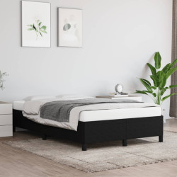 Estrutura de cama sem colchão 120x200 cm tecido preto