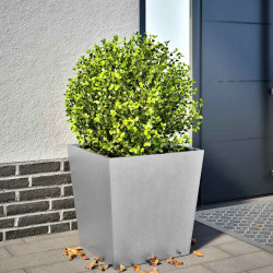 Vaso/floreira de jardim 50x50x50 cm aço galvanizado