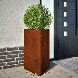 Garden planters 2 pcs triangular aço resistente às intempéries