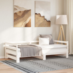 Estrutura sofá-cama de puxar sem colchão 80x200 cm branco