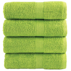 Toalhas de bidé premium solund 4pcs 30x50cm 600 gsm verde maça