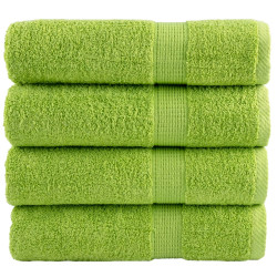 Toalhas de banho premium solund 4 pcs 100x150 cm 600 gsm verde