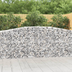 Cestos gabião arqueados 7pcs 400x50x100/120cm ferro galvanizado
