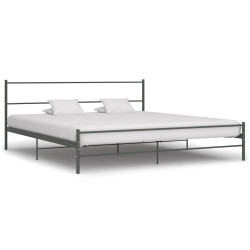 Estrutura de cama 180x200 cm metal cinzento