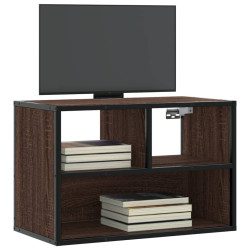 Móvel p/ TV 60x31x39,5cm deriv. madeira/metal carvalho castanho