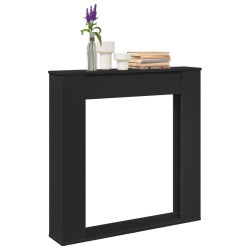Cornija de lareira 100x20x100 cm derivados de madeira preto