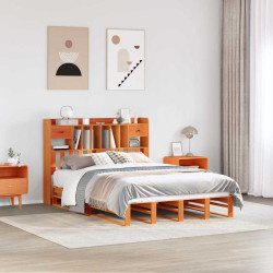 Cama com estante sem colchão 150x200 cm pinho maciço