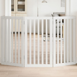 Portão para cães dobrável 3 painéis 150 cm álamo branco