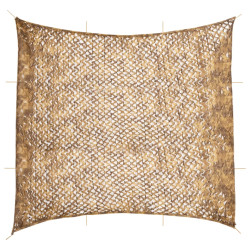 Rede de camuflagem com saco de arrumação 614x581 cm areia