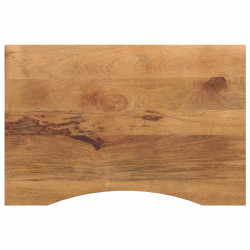 Tampo de mesa com curva 90x50x2,5 cm mangueira áspera maciça