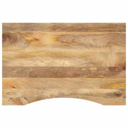 Tampo de mesa com curva 100x60x2,5cm mangueira áspera maciça