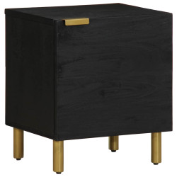 Mesa de cabeceira 40x33x46 cm madeira de mangueira maciça preto