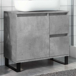 Armário lavatório wc 65x33x60cm deriv. madeira cinzento cimento