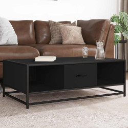 Mesa de centro 100x57x35 cm derivados de madeira/metal preto