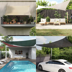 Para-sol estilo vela triangular 160 g/m² 6x6x6 m pead amarelo