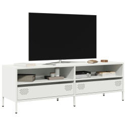 Móvel de TV 135x39x43,5 cm aço laminado a frio branco