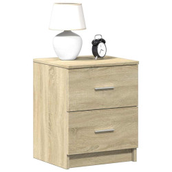 Mesas de cabeceira 2pcs c/2gavetas 40x36x50 cm carvalho sonoma
