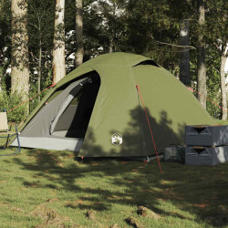 Tenda campismo cúpula p/ 3 pessoas impermeável verde azeitona