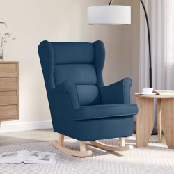 Cadeira de baloiço 74x90x102 cm tecido azul