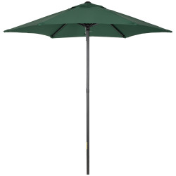 Chapéu de sol de jardim ø2x2 m chapéu de sol com mastro de alumínio manivela teto com ventilação verde