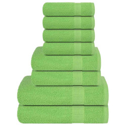 8Pcs conjunto de toalhas frogn 360 g/m² verde maça