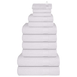 12Pcs conjunto de toalhas frogn 360 g/m² branco