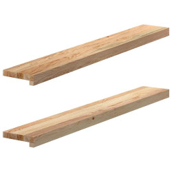 Soleiras da janela 2 pcs 110x15x2cm carvalho maciço não tratado