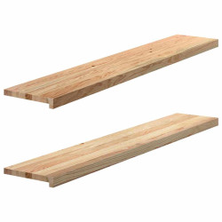 Soleiras da janela 2 pcs 140x25x2cm carvalho maciço não tratado
