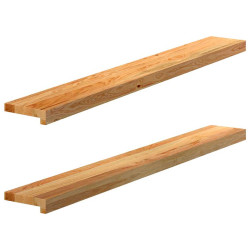 Soleiras da janela 2 pcs 120x15x2 cm carvalho castanho-claro