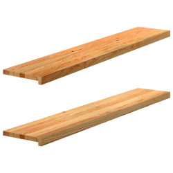Soleiras da janela 2 pcs 140x25x2 cm carvalho castanho-claro