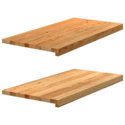 Soleiras da janela 2 pcs 80x40x2 cm carvalho castanho-claro