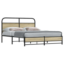 Estrutura cama s/ colchão derivados de madeira carvalho sonoma