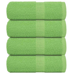 Toalhas de rosto frogn 4 peças verde-maçã 30x30 cm 360 g/m²