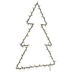 Luzes de natal silhueta da árvore natal 115 leds branco quente