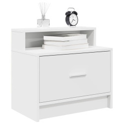 Mesas de cabeceira com gaveta 2 pcs 51x31x47 cm branco