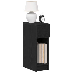 Mesa de cabeceira com gaveta 20x36x60 cm carvalho preto