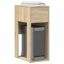 Suporte torre computador com gaveta 30x44x74 cm carvalho sonoma