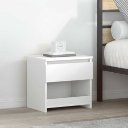 Mesas de cabeceira 2 pcs 40x30x39 cm derivados madeira branco