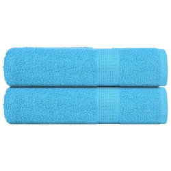 Toalhas de banho frogn 2pcs 70x140 cm 360 g/m² turquesa