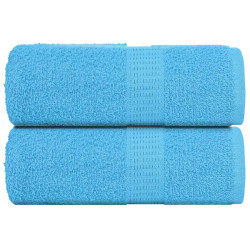 Toalhas de rosto frogn 2 peças turquesa 30x30 cm 360 g/m²