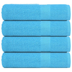 Toalhas de mãos frogn 4 pcs 50x100 cm 360 g/m² turquesa