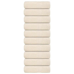 Toalhas de rosto frogn 10 unidades creme 30x30 cm 360 g/m²