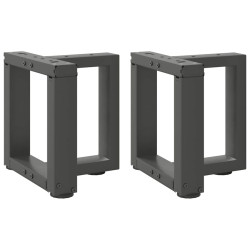 Pés para mesa de centro em forma de t, 2 peças, antracite, 30x25x(30-31) cm, aço