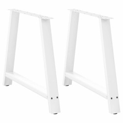 Pés para mesa de jantar em formato a, 2 peças, branco, 100x(72-73) cm, aço