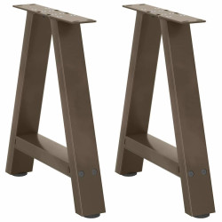 Pés para mesa de centro em formato a, 2 peças, 38x(42-43) cm, aço