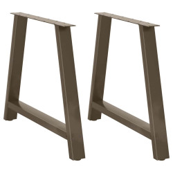 Pés de mesa de jantar em formato a, 2 peças, 100x(72-73) cm, aço
