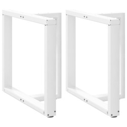 Pés para mesa de jantar em forma de t, 2 peças, branco, 80x35x(72-73) cm, aço