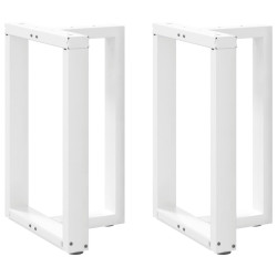 Pés para mesa de jantar em forma de t, 2 peças, branco, 50x35x(72-73) cm, aço
